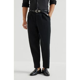 Brunello Cucinelli Lightweight denim trousers in Black at Nordstrom, Size 42 It