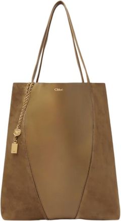 Chlo&eacute; Dark Khaki Spin Large Tote