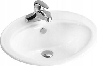 Desconocido Desconocido - Lavabo cerámico sobre encimera 56x46x20 cm, Blanco