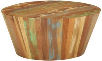 vidaXL Vidaxl - Mesa de centro de madera maciza reciclada Ø65x31 cm