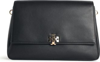 Tory Burch Borsa a tracolla media Charlie Tory Burch in lear nero