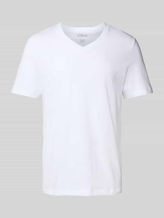 s.Oliver Red Label Regular Fit T-Shirt aus reiner Baumwolle in Weiss, Gr&ouml;&szlig;e XXL