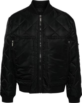 Just Cavalli Zwarte Bomberjack met Nylon Buitenkant - Heren - Bomber jackets - Zwart - XL - Nylon - Jassen