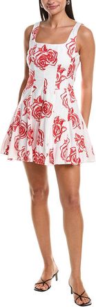 Milly Ariel Rose Embroidery Mini Dress