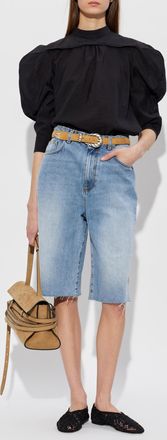 R&oacute;he Denim Shorts With vintage Effect, Womens, Blue