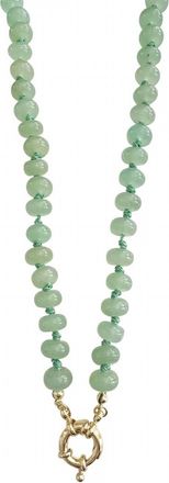Gemelli Womens Bria Stone Necklace In Green Agate
