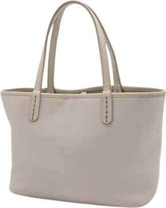 Bulgari Pre-owned Vintage Tote Bag - Dames - Vintage Shopper - Beige - ONE Size - Leer - Vintage