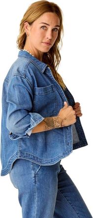 Carve Designs Flora Denim Shacket in Magnolia at Nordstrom, Size X-Large