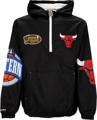 Mitchell & Ness Chicago Bulls Windbreaker Anorak - Heren - Zomerjassen - Zwart - L - Nylon - Jassen