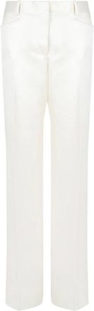 Tom Ford Flared Broek - Dames - Straight fit broeken - Wit - S - Wol - Broeken