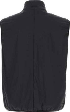 Herno Mens Quilted Nylon Vest Black Vests
