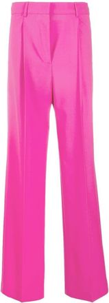 Msgm straight-leg wool trousers - women - Virgin Wool/Polyester/Elastane - 40 - Pink