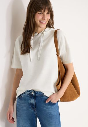 Cecil Sweater CECIL, Damen, Gr. XXL (46), vanillewei&szlig;, Sweatware, Obermaterial: 50% Viskose, 48% Polyester, 2% Elasthan, unifarben, l&auml;ssig geschnitten h&uuml;ftb