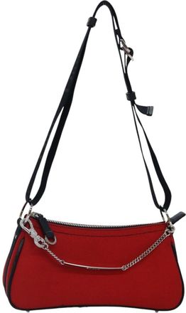 Dior Hardcore Red Silk Shoulder Bag (Pre-Owned)