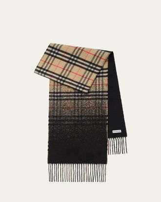Burberry Gradient Check Cashmere Scarf