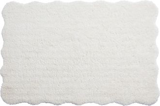 Vente-Unique Alfombra shaggy de pelo largo con bordes ondulados - 200 x 290 cm - Blanco - NERIDA