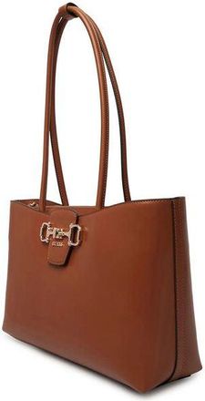 Guess Womens Handbag Cognac Polyurethane Bags - Tote-Bags