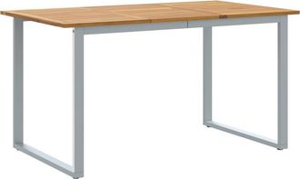 vidaXL Mesa de comedor de jardín Gris 140 x 80 x 75 cm Vidaxl