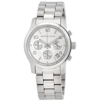 Michael Kors Runway Chronograph Quartz Silver Dial Ladies Watch MK7325