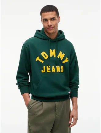 Tommy Hilfiger Mens Tommy Jeans Tommy Arch Logo Hoodie - Velvet Green - XXL