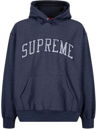 SUPREME Metallic Arc Navy hoodie - unisex - Fabric - L - Blue