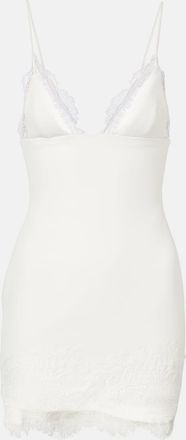DAVID KOMA Bridal lace-trimmed minidress