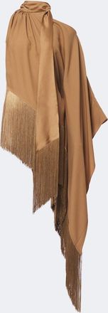 Taller Marmo Atlas fringed scarf-detail cr&ecirc;pe cady blouse