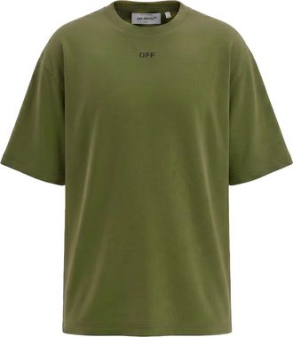 Off-white Oversized T-shirt - Heren - T-shirts - Groen - S - Katoen - Tops