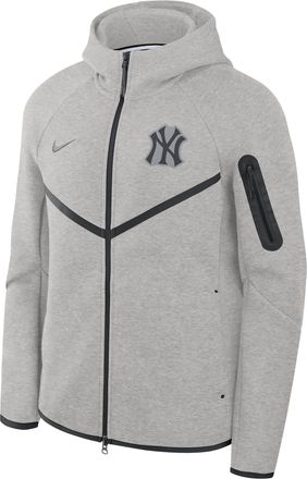Nike New York Yankees Tech Fleece Windrunner Nike Mens MLB Full-Zip Hooded Jacket in Grey | 05L4086NNK-J35