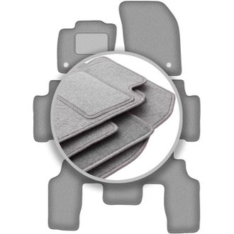 OEM Alfombrillas De Coche Gris Ceniza Para Ford S-max Mk2 7 Plazas (2015-)