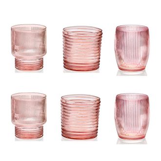 IVV Set of 6 glasses, assorted shapes and colors
