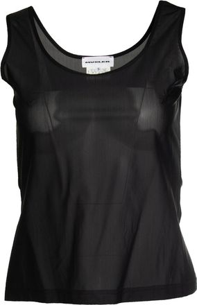 Thierry Mugler Mugler, doorschijnende top in zwart