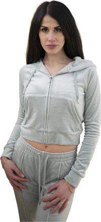 Juicy Couture Madison Hoodie - Dames - Vesten met rits - Grijs - M - Polyester - Hoodies & sweatvesten