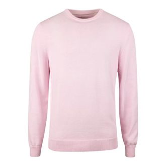 Stenstr&ouml;ms Round-neck Knitwear, male, Pink, Size: XL Bomuldssweater med Rund Hals