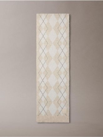 Calvin Klein Womens Argyle Scarf - Grey