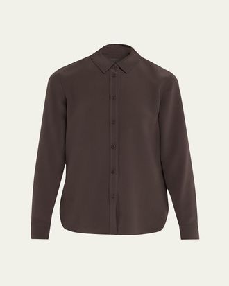 Nili Lotan Gaia Silk Button-Front Shirt