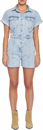 Daze Topanga Romper In Dolphin Wash