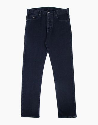 Emporio Armani Mens Emporio Armani J21 Regular Fit Jeans Denim Blue 0942 - Black - Size: W31-L32
