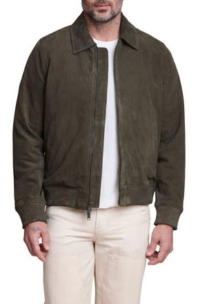 Bagatelle Suede Bomber Jacket in Chive at Nordstrom, Size X-Large