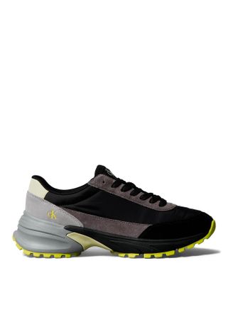 Calvin Klein Black - Multicoloured Sneaker HIKE RUNNER CASUAL NY-SU, YM0YM01292, CK Black Granite Grey Wild Lime, 9 UK