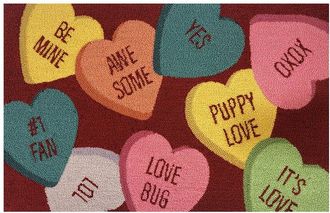 The Rug Market Convo Hearts Toss 30X48in Doormat
