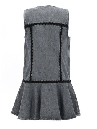 Ganni Organic Cotton Mini Dress - Gray