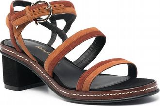 Ferragamo Womens Two-Tone Leather Sandal In Beige/khaki