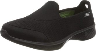 Skechers GO WALK 4 - PURSUIT, Womens GO WALK 4 - PURSUIT, Black (Black Textile/Trim Bbk), 7 UK (40 EU)