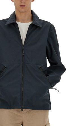 Woolrich Logo-Embroidered Polyester Jacket - Blue