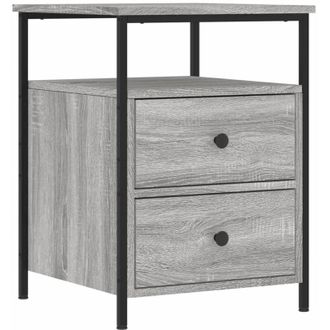 vidaXL Vidaxl - Mesita De Noche Madera De Ingenier&iacute;a Gris Sonoma 44x45x60 Cm