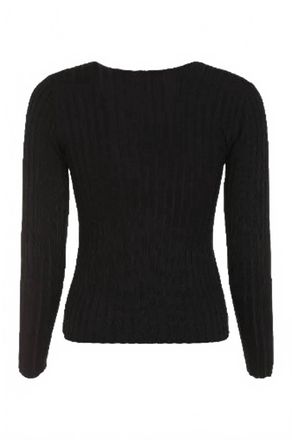 Pinko Womens Knit Crewneck Sweater In Black