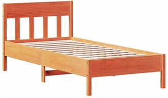vidaXL Estructura De Cama Sin Colch&oacute;n Madera De Pino Marr&oacute;n 90x200 Cm Vidaxl