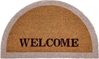 Beliani Felpudo De Fibra De Coco Antideslizante 45 X 75 Cm Con Dorso De Pvc Natural Buhi