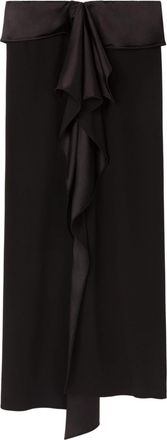 AZ FACTORY ruffled midi skirt - women - Viscose Crepe - 38 - Black